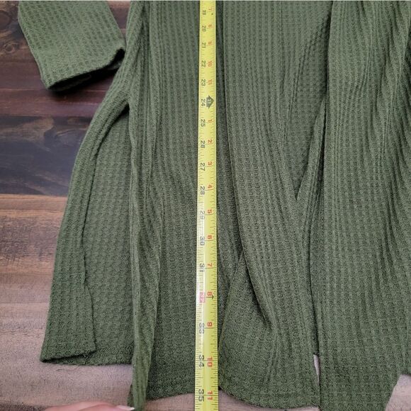 Prospect Blvd Olive Green Long Cardigan Lightweight Size M Fall & Winter - Picture 3 of 5